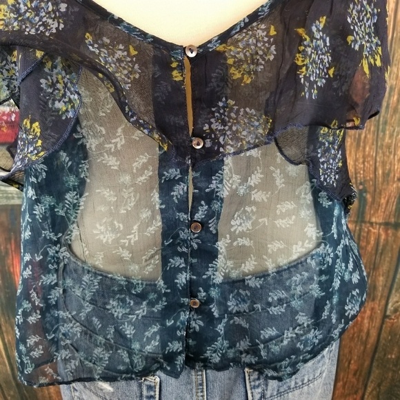 Free People Ruffled Floral Tank!. - Picture 2 of 4